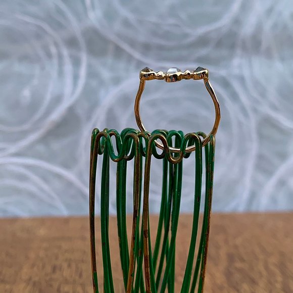 Melissa Joy Manning horseshoe 14k semi-precious stones trinity ring - Picture 5 of 13